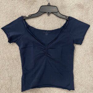 John Galt Navy Cinched Top